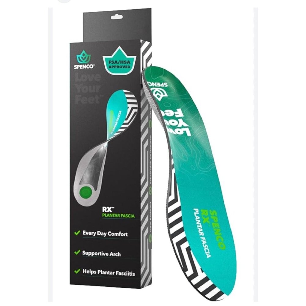 Spenco RX Insoles Women's 5-11 Plantar Fascia NWB Firm Arch Support